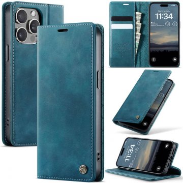 CaseMe iPhone 13 Pro Max Magnetic Wallet Case with RFID Blocking Blue