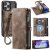 CaseMe iPhone 17 Pro Max 2-in-1 Magnetic Wallet Case with MagSafe & RFID Blocking Coffee