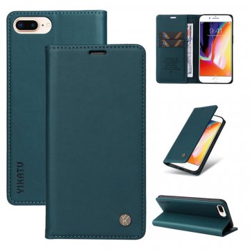 YIKATU iPhone 7 Plus/8 Plus Wallet Kickstand Magnetic Case Blue