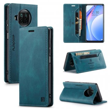 Autspace Xiaomi Mi 10T Lite Wallet Kickstand Magnetic Case Blue