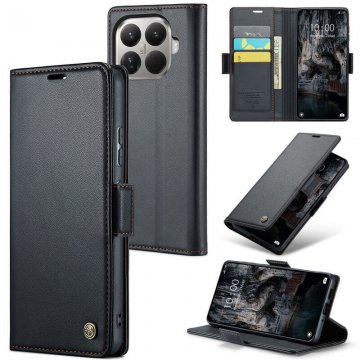 CaseMe Xiaomi 15T Pro Wallet RFID Blocking Magnetic Buckle Case Black