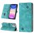 Skin-friendly iPhone 11 Wallet Stand Case with Wrist Strap Green