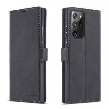 Forwenw Samsung Galaxy Note 20 Wallet Kickstand Magnetic Case Black