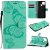 OPPO Realme C15 Embossed Butterfly Wallet Magnetic Stand Case Green