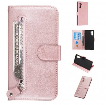 Samsung Galaxy Note 10 Wallet Kickstand Leather Case Rose Gold