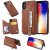 iPhone XS Wallet Magnetic Kickstand Shockproof Cover Brown