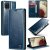 CaseMe Samsung Galaxy A12 Wallet Kickstand Magnetic Case Blue