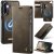 CaseMe Samsung Galaxy A36 5G 2-in-1 Magnetic Wallet Case with RFID Blocking Coffee