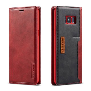 LC.IMEEKE Samsung Galaxy S8 Wallet Magnetic Stand Case with Card Slots Red