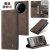 CaseMe Xiaomi 17 Ultra Wallet Magnetic Suede Leather Case Coffee