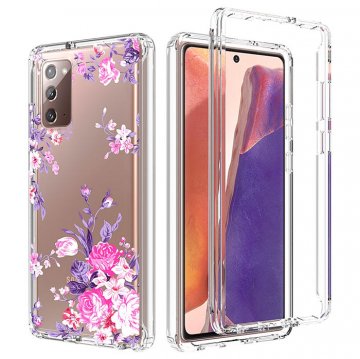 Samsung Galaxy Note 20 Clear Bumper TPU Rose Flowers Case