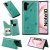 Samsung Galaxy Note 10 Bee and Cat Card Slots Stand Cover Green