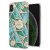 iPhone X/XS Flower Pattern Marble Electroplating TPU Case Blue