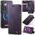 CaseMe Samsung Galaxy S26 Plus 2-in-1 Magnetic Wallet Case – Wireless Charging & RFID Blocking Purple