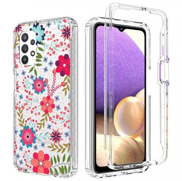 Samsung Galaxy A32 5G Clear Bumper TPU Floral Prints Case