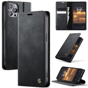 CaseMe iPhone 12/12 Pro Magnetic Wallet Case with RFID Blocking Black