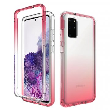 Samsung Galaxy S20 Plus Shockproof Clear Gradient Cover Red