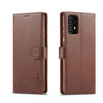 LC.IMEEKE Samsung Galaxy A53 5G Wallet Magnetic Case Coffee