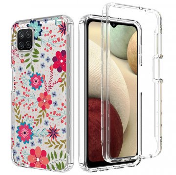 Samsung Galaxy A12 5G Clear Bumper TPU Floral Prints Case