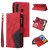 Samsung Galaxy A21 EU Version Zipper Wallet Magnetic Stand Case Red