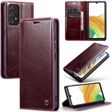 CaseMe Samsung Galaxy A33 5G Wallet Kickstand Magnetic Case Red