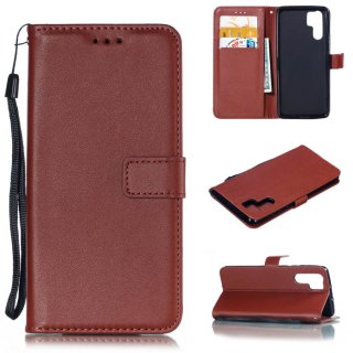 Huawei P30 Pro Wallet Kickstand Magnetic Leather Case Brown