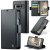 CaseMe Samsung Galaxy Z Fold 5 Wallet RFID Blocking Magnetic Buckle Case Black
