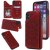 iPhone X/XS Embossed Wallet Magnetic Stand Case Red