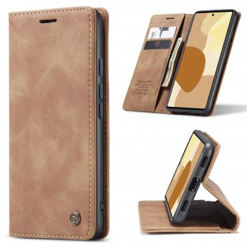 CaseMe Google Pixel 6 Wallet Kickstand Magnetic Case Brown