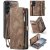 CaseMe Samsung Galaxy A37 2-in-1 Magnetic Wallet Case with Wrist Strap Coffee