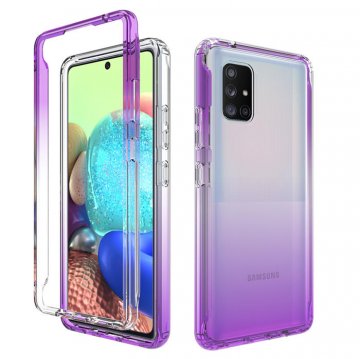Samsung Galaxy A71 5G Shockproof Clear Gradient Cover Purple