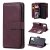 Samsung Galaxy A21S Multi-function 10 Card Slots Wallet Case Claret