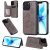 iPhone 12 Pro Luxury Butterfly Magnetic Card Slots Stand Case Gray