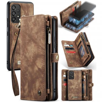 CaseMe Samsung Galaxy A53 5G Wallet Case with Wrist Strap Coffee