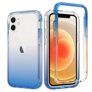 iPhone 12 Mini Shockproof Clear Gradient Cover Blue
