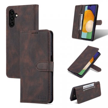 AZNS Samsung Galaxy A13 5G Wallet Kickstand Magnetic Case Coffee