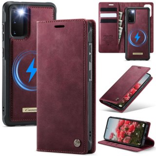 CaseMe Samsung Galaxy S20 2-in-1 Magnetic Wallet Case – Wireless Charging & RFID Blocking Red