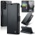 CaseMe Samsung Galaxy A27 Wallet RFID Blocking Magnetic Buckle Case Black