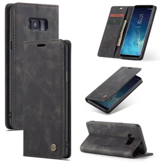 CaseMe Samsung Galaxy S8 Plus Wallet Kickstand Flip Case Black