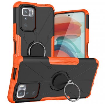 Xiaomi Redmi Note 10 5G Hybrid Rugged Ring Kickstand Case Orange