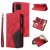 Samsung Galaxy A12 5G Zipper Wallet Magnetic Stand Case Red