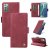 YIKATU Samsung Galaxy Note 20 Skin-touch Wallet Kickstand Case Wine Red