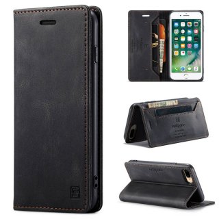 Autspace iPhone 7 Plus/8 Plus Wallet Kickstand Magnetic Shockproof Case Black