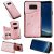 Samsung Galaxy S8 Plus Bee and Cat Card Slots Stand Cover Rose Gold