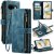 CaseMe Google Pixel 9A Wallet kickstand Case with Wrist Strap Blue