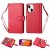 iPhone 13 Wallet 9 Card Slots Magnetic Case Red