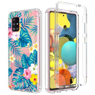 Samsung Galaxy A51 5G Clear Bumper TPU Banana Leaf Case