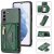 Crossbody Zipper Wallet Samsung Galaxy S22 Plus Case With Strap Green