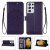 Samsung Galaxy S21/S21 Plus/S21 Ultra Wallet Embossed Totem Pattern Stand Case Purple