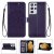 Samsung Galaxy S21/S21 Plus/S21 Ultra Wallet Embossed Totem Pattern Stand Case Purple